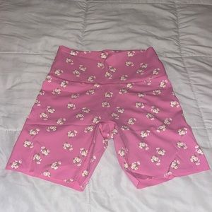 Aerie Offline Pink/Daisy Biker Shorts